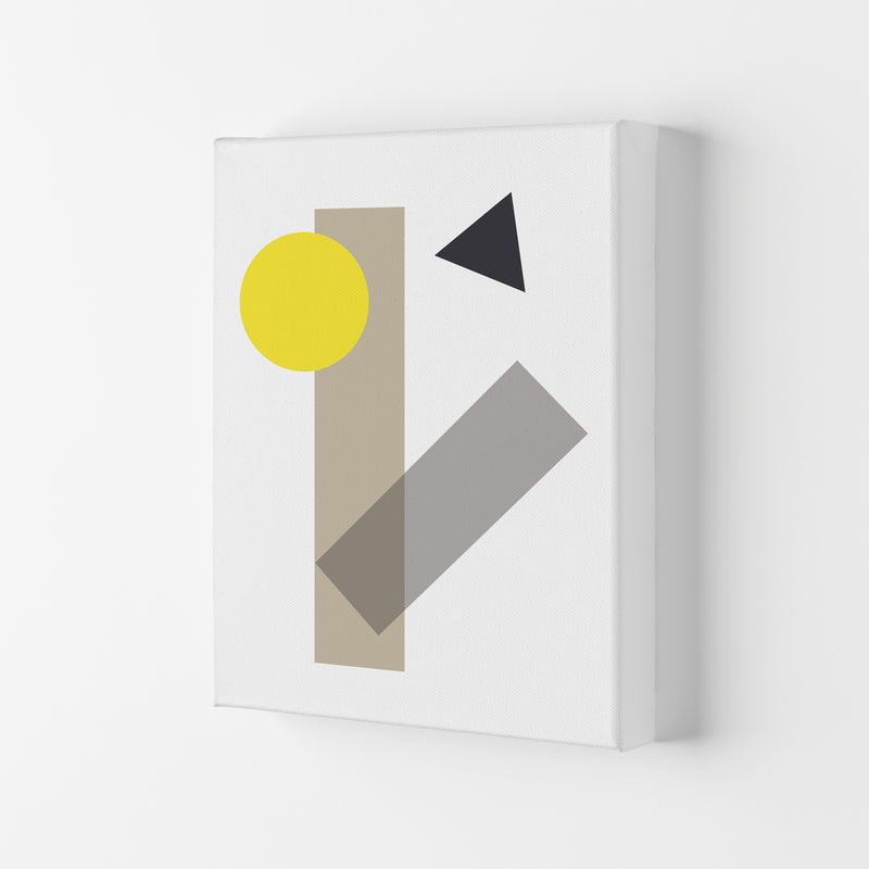 Random Geo Yellow  Art Print by Pixy Paper Canvas