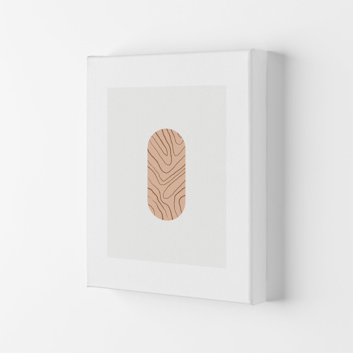 Mila Leaf Pink N2  Art Print by Pixy Paper Canvas
