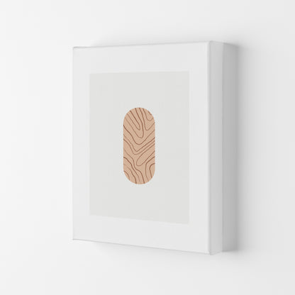Mila Leaf Pink N2  Art Print by Pixy Paper Canvas