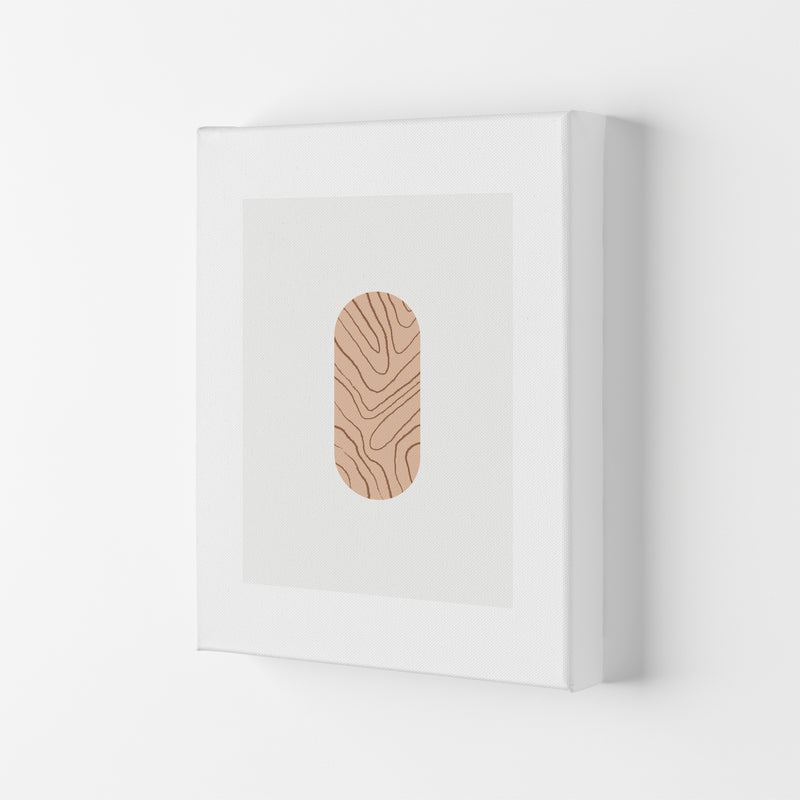 Mila Leaf Pink N2  Art Print by Pixy Paper Canvas