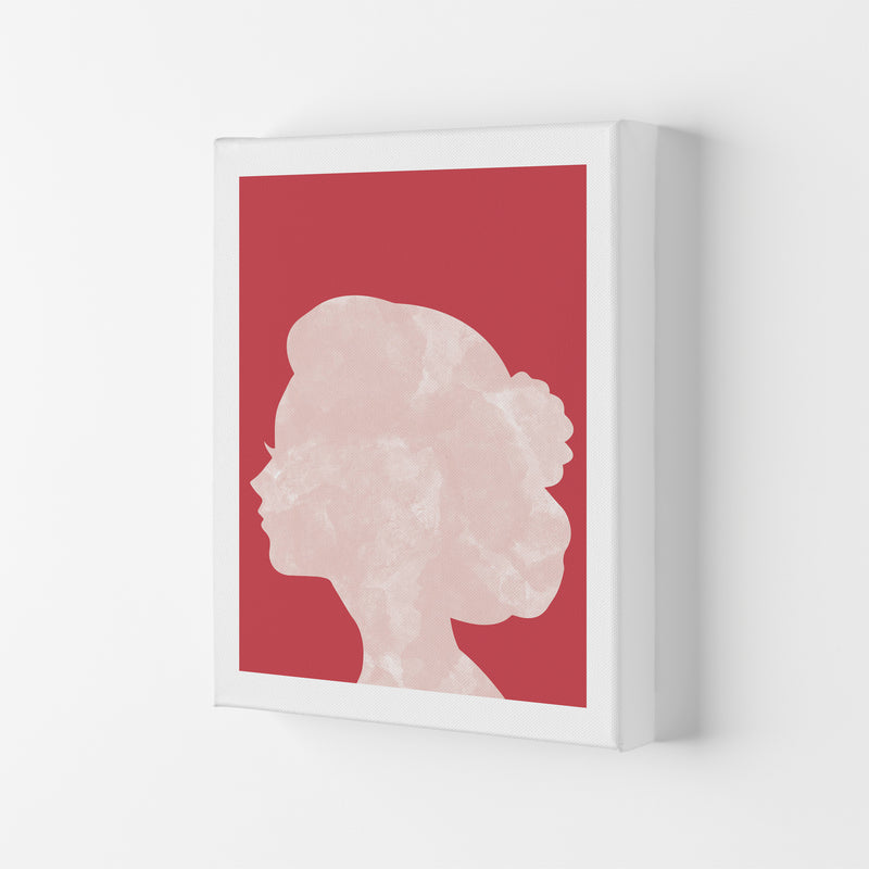 Marble Head Red  Art Print by Pixy Paper Canvas