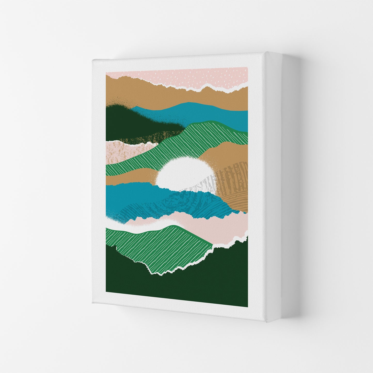 Sun Rising Jungle Abstract  Art Print by Pixy Paper Canvas