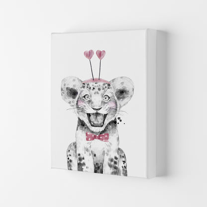 Safari Babies Tiger With Heart Hat  Art Print by Pixy Paper Canvas