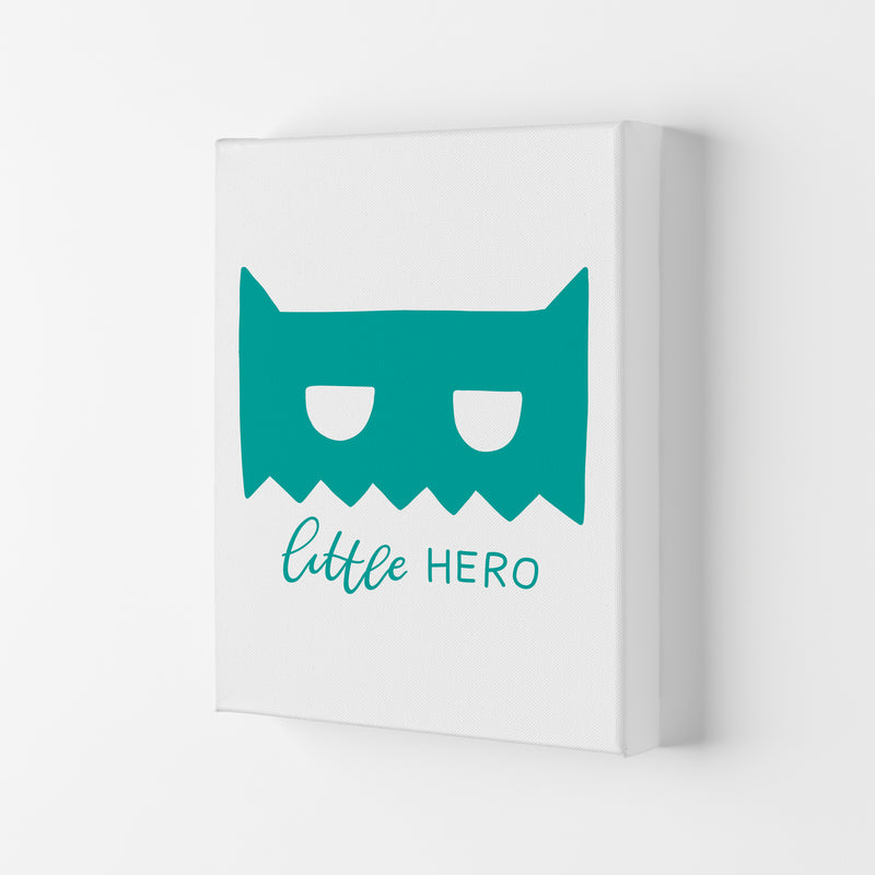 Little Hero Mask Teal Super Scandi  Art Print by Pixy Paper Canvas