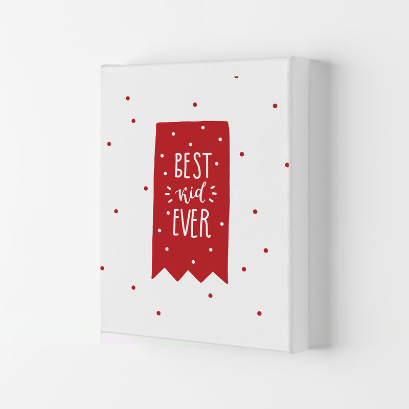 Best Kid Ever Red Super Scandi  Art Print by Pixy Paper Canvas