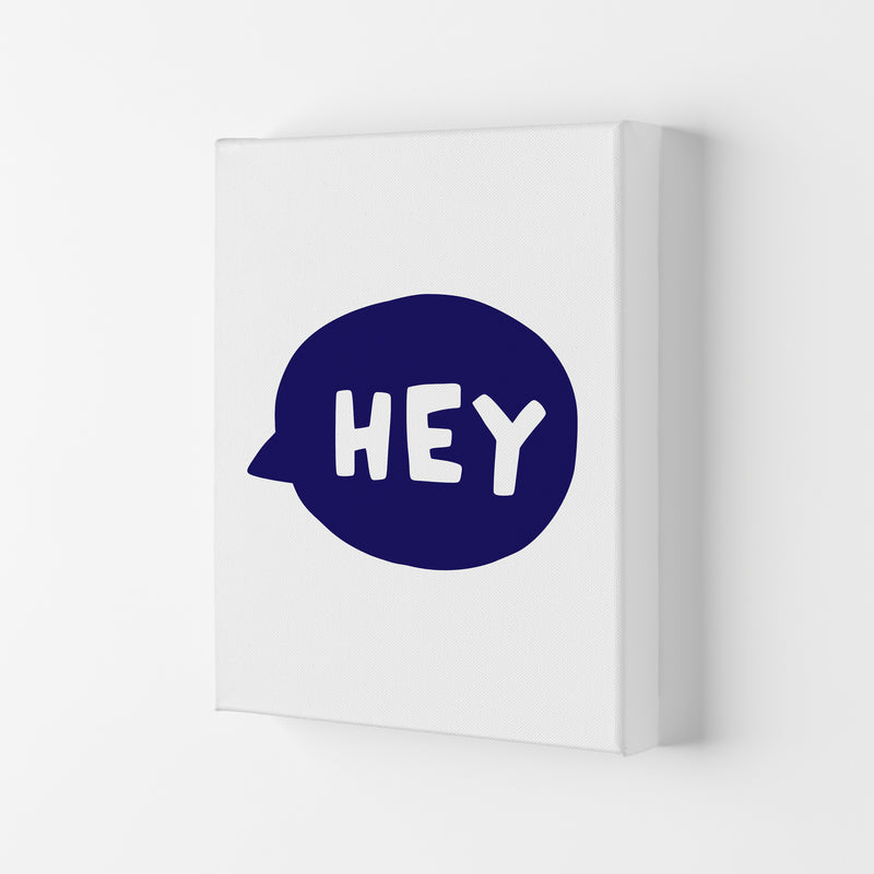 Hey Bubble Navy Super Scandi  Art Print by Pixy Paper Canvas