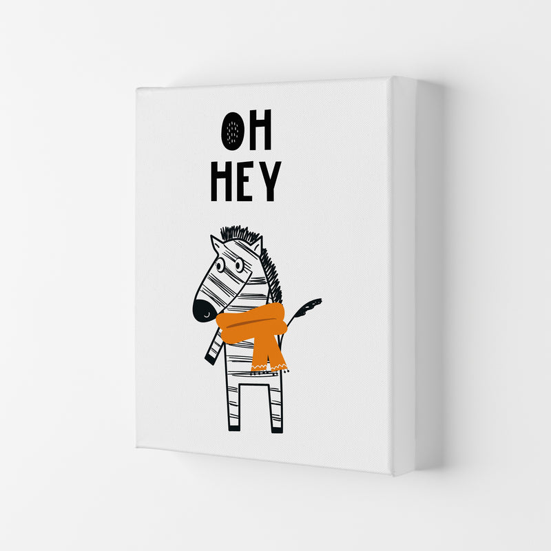 Oh Hey Zebra Animal Pop  Art Print by Pixy Paper Canvas