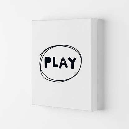 Play Super Scandi Black  Art Print by Pixy Paper Canvas