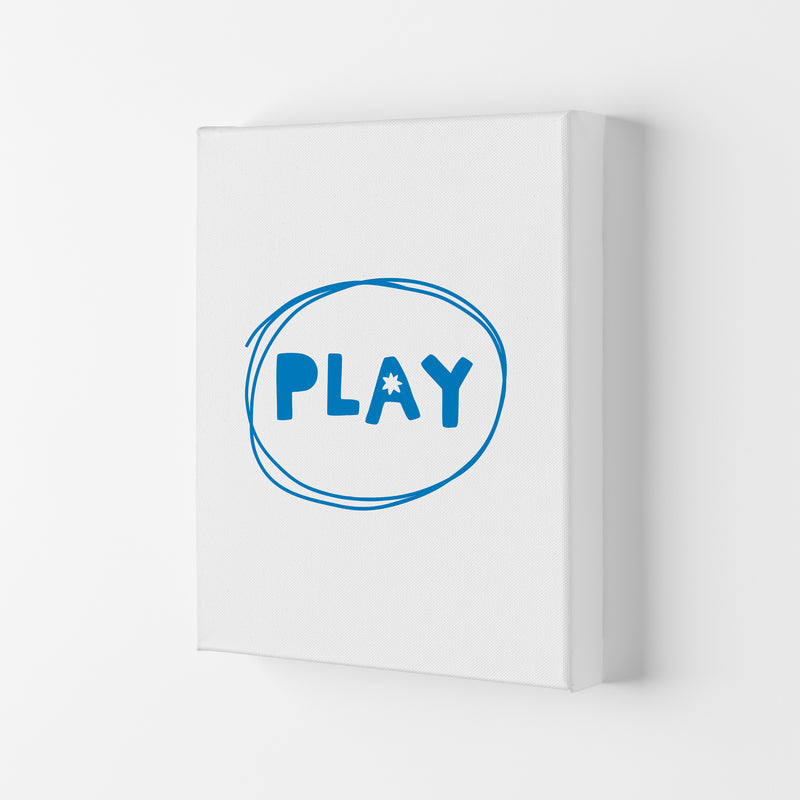 Play Blue Super Scandi  Art Print by Pixy Paper Canvas