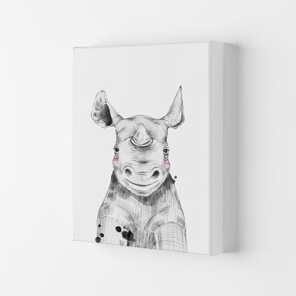 Safari Babies Rhino  Art Print by Pixy Paper Canvas