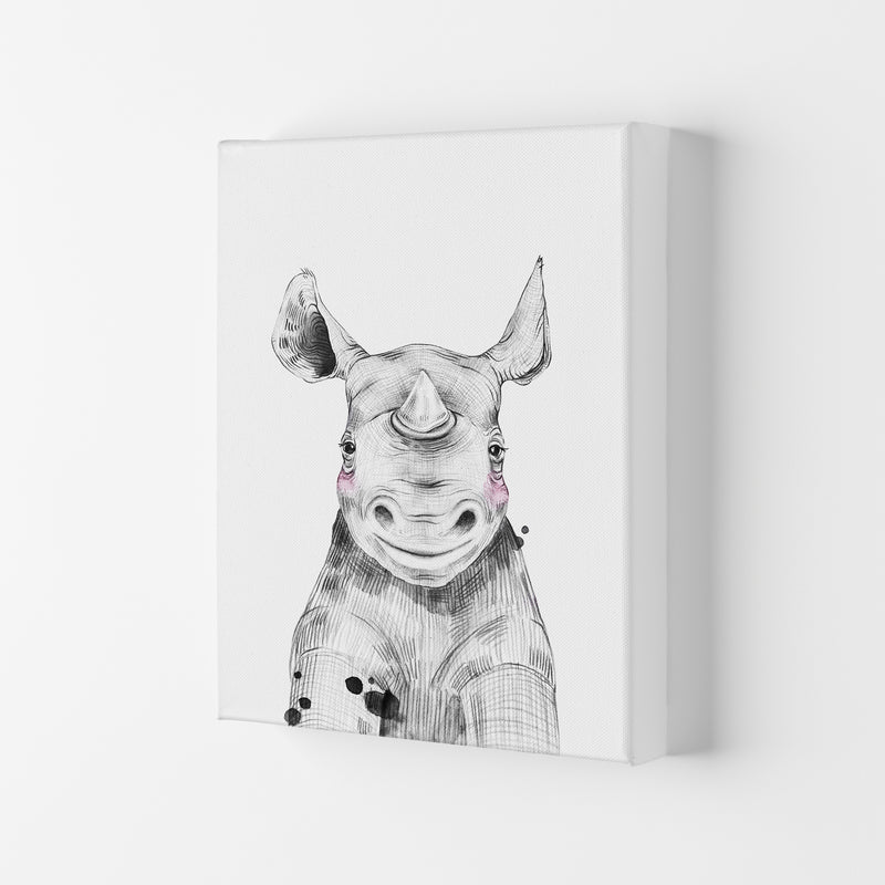 Safari Babies Rhino  Art Print by Pixy Paper Canvas
