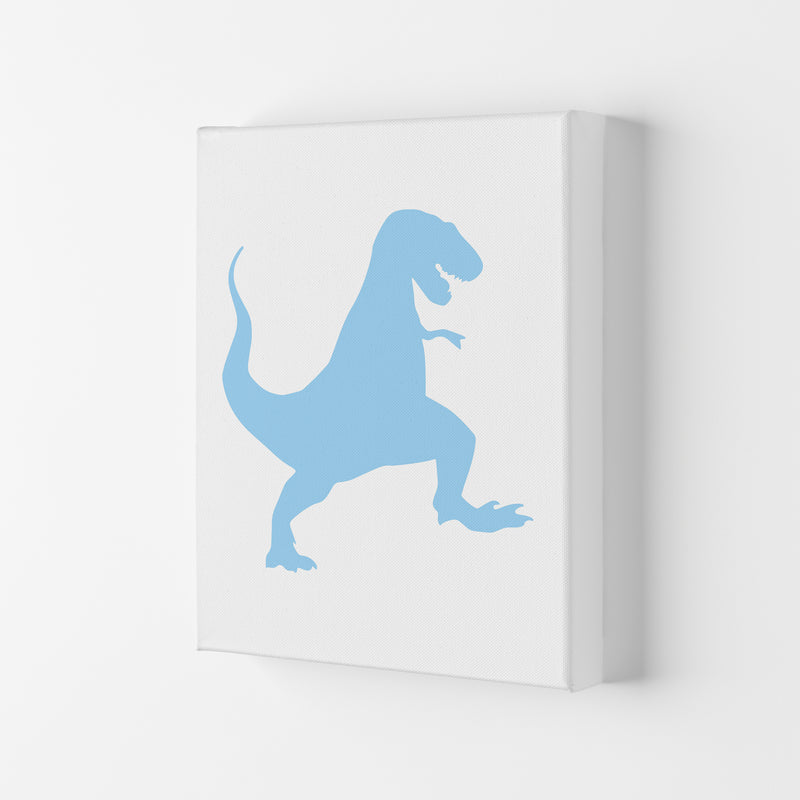 T-Rex Light Blue  Art Print by Pixy Paper Canvas