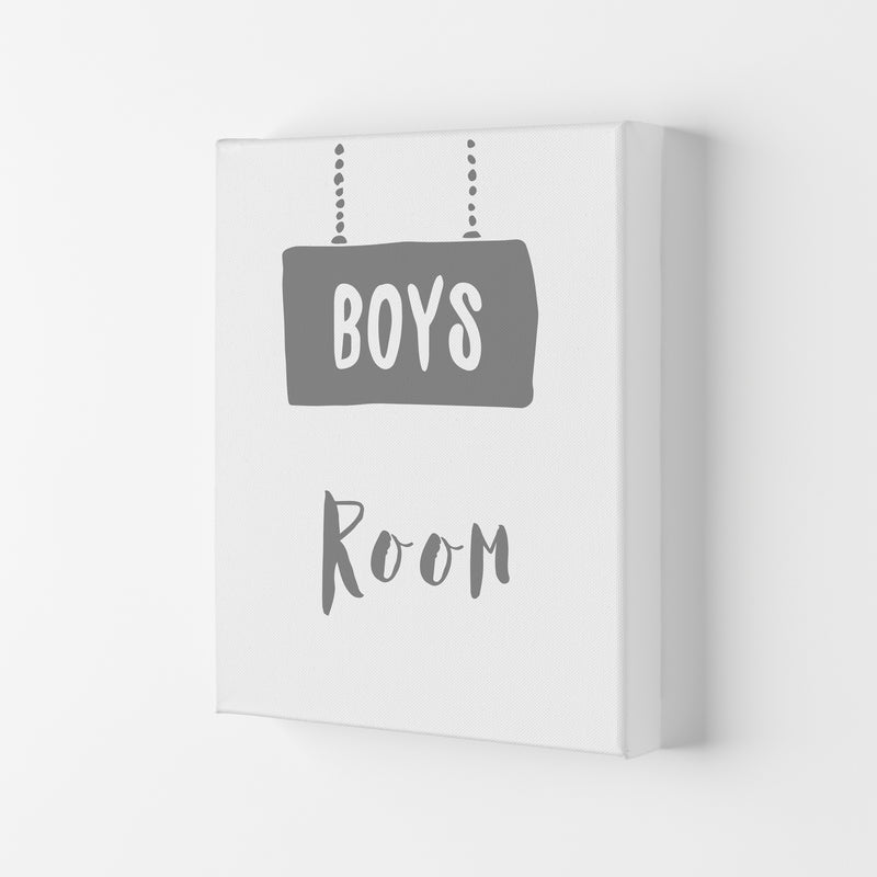 Boys Room Grey  Art Print by Pixy Paper Canvas