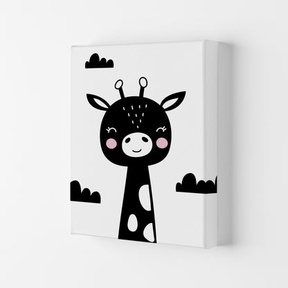 Giraffe Black  Art Print by Pixy Paper Canvas