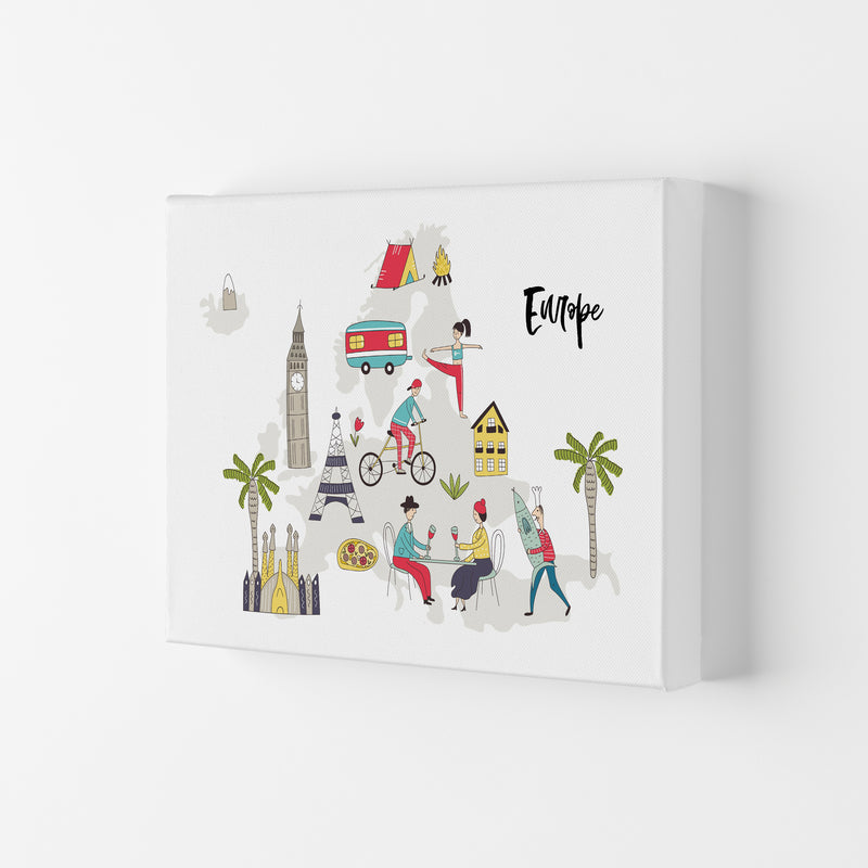 Europe Map  Art Print by Pixy Paper Canvas