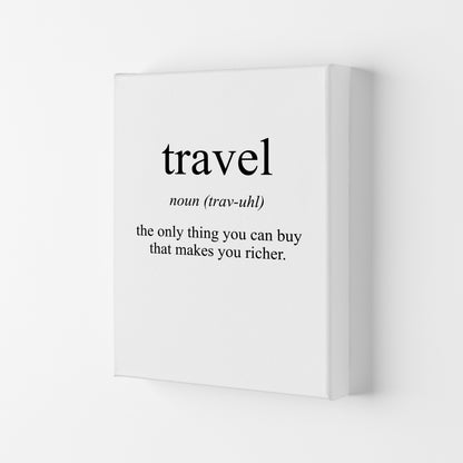 Travel Meaning  Art Print by Pixy Paper Canvas