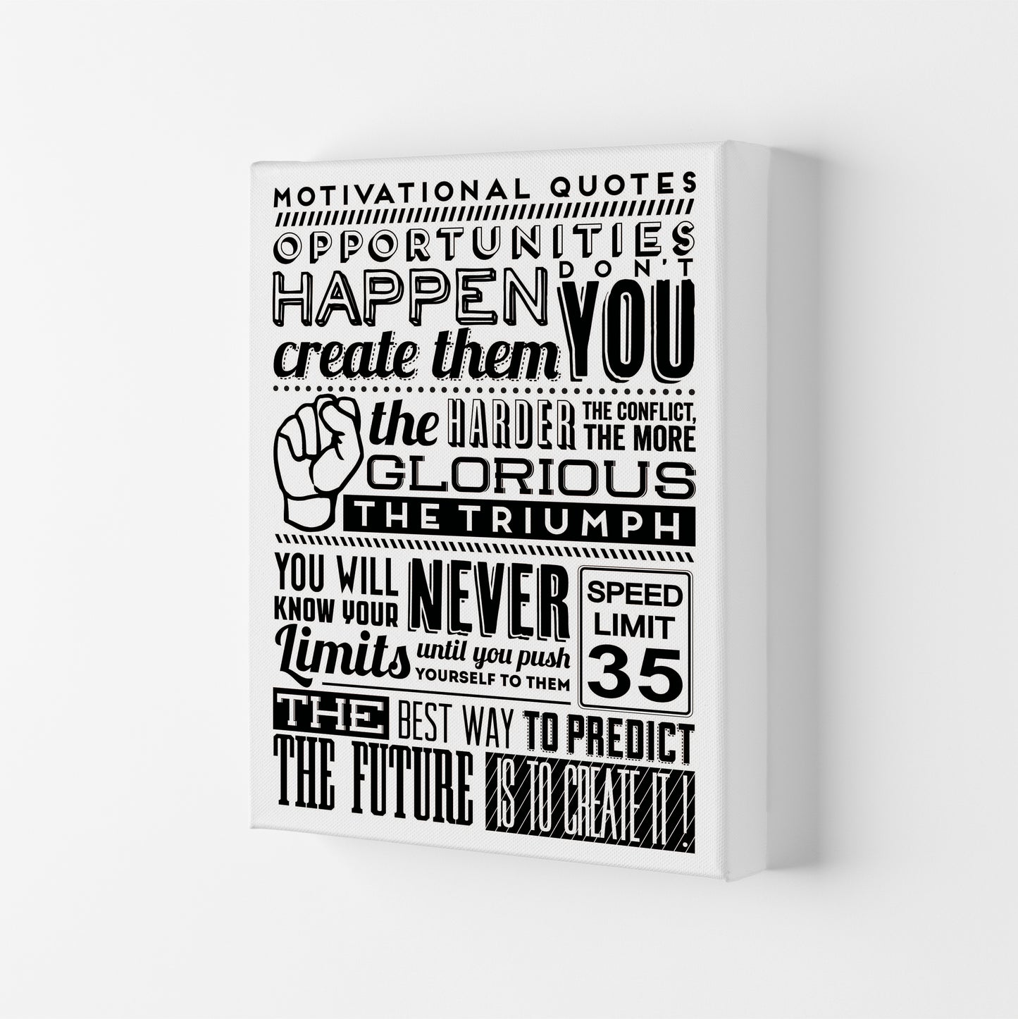 Opportunities Happen Vintage  Art Print by Pixy Paper Canvas