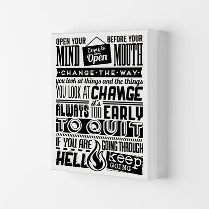 Open Your Mind Vintage  Art Print by Pixy Paper Canvas