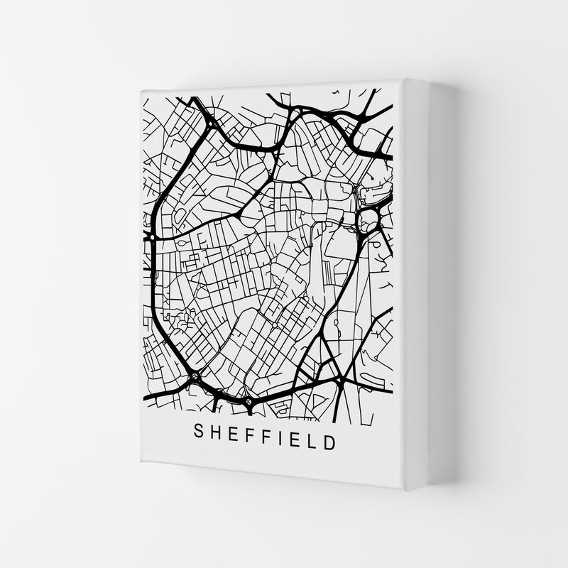 Sheffield Map Art Print by Pixy Paper Canvas
