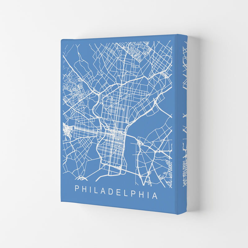 Philadelphia Map Blueprint Art Print by Pixy Paper Canvas