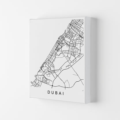 Dubai Map Art Print by Pixy Paper Canvas
