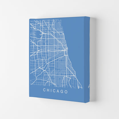 Chicago Map Blueprint Art Print by Pixy Paper Canvas