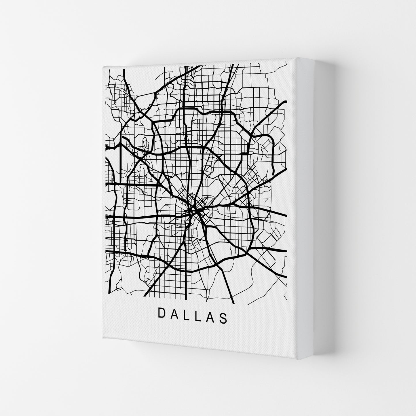 Dallas Map Art Print by Pixy Paper Canvas