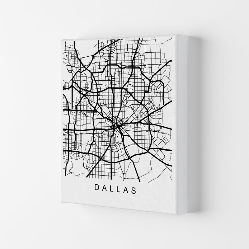 Dallas Map Art Print by Pixy Paper Canvas