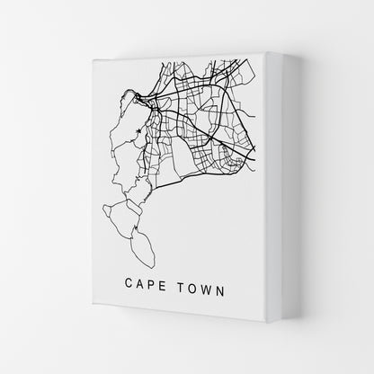 Cape Town Map Art Print by Pixy Paper Canvas