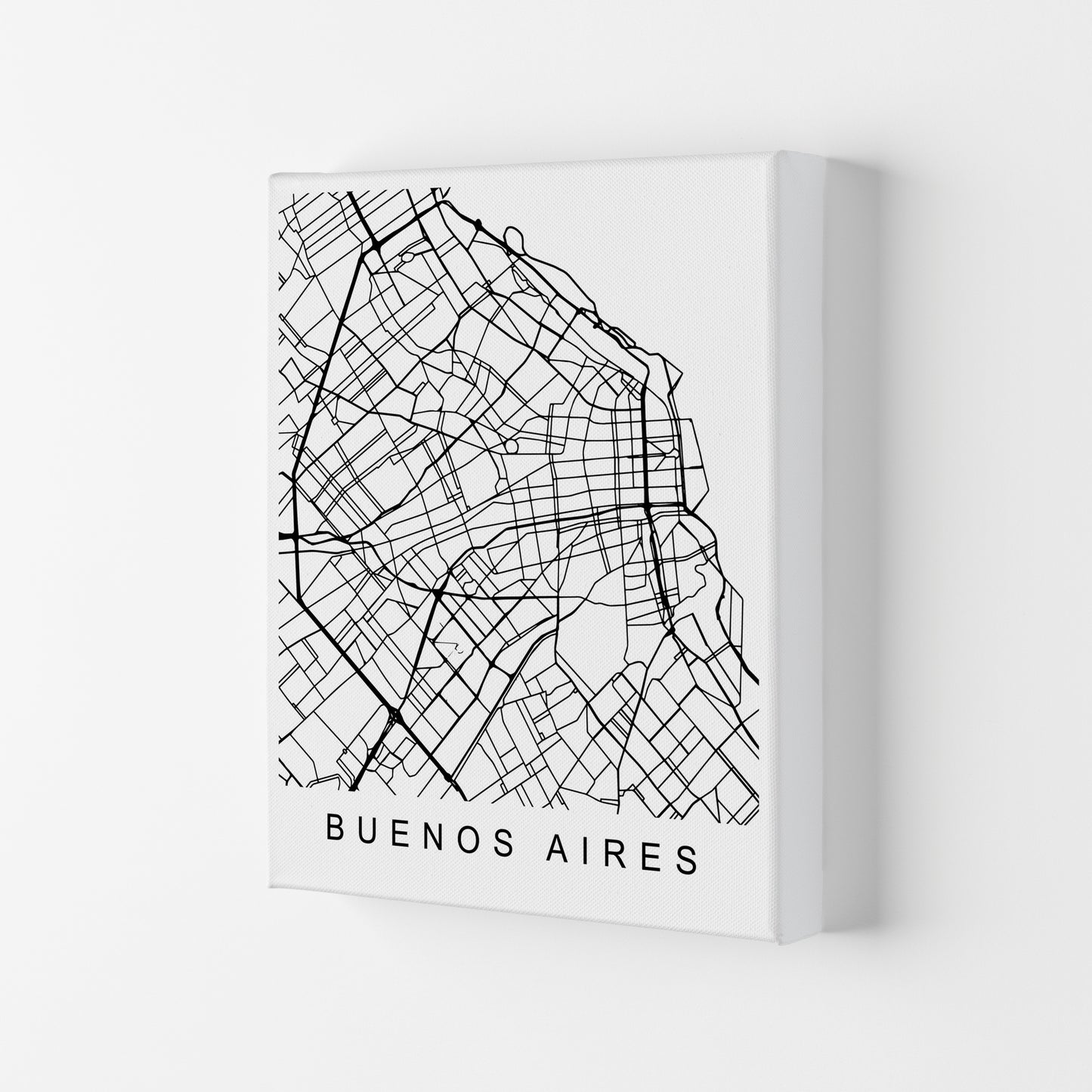 Buenos Aires Map Art Print by Pixy Paper Canvas