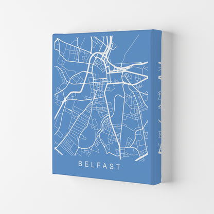Belfast Map Blueprint Art Print by Pixy Paper Canvas