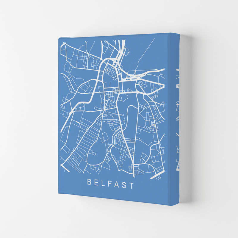 Belfast Map Blueprint Art Print by Pixy Paper Canvas