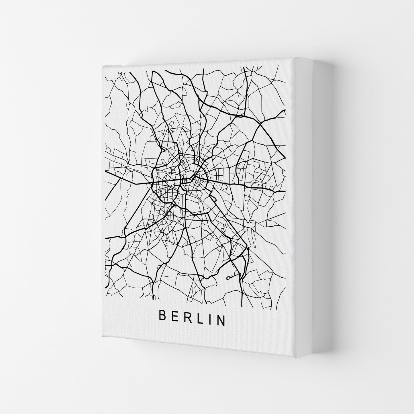 Berlin Map Art Print by Pixy Paper Canvas