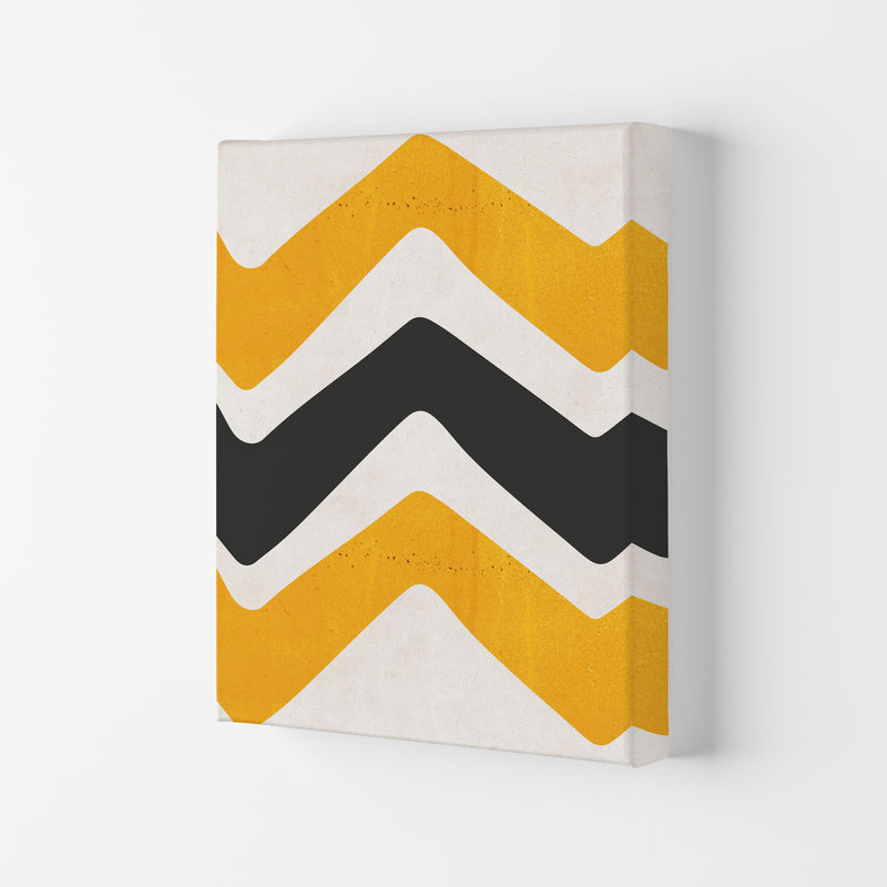Zig zags mustard Art Print by Pixy Paper Canvas
