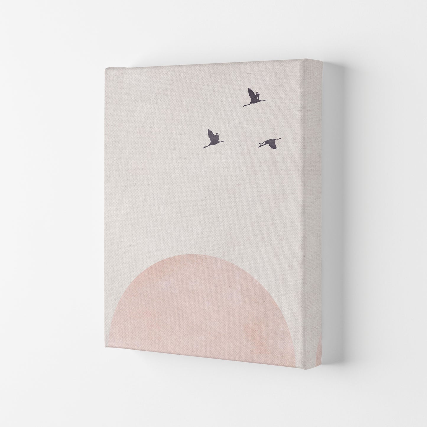 Rising sun pink cotton Art Print by Pixy Paper Canvas