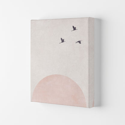 Rising sun pink cotton Art Print by Pixy Paper Canvas