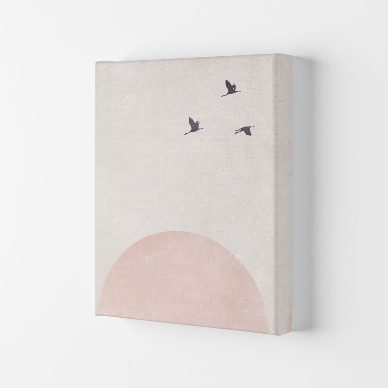 Rising sun pink cotton Art Print by Pixy Paper Canvas