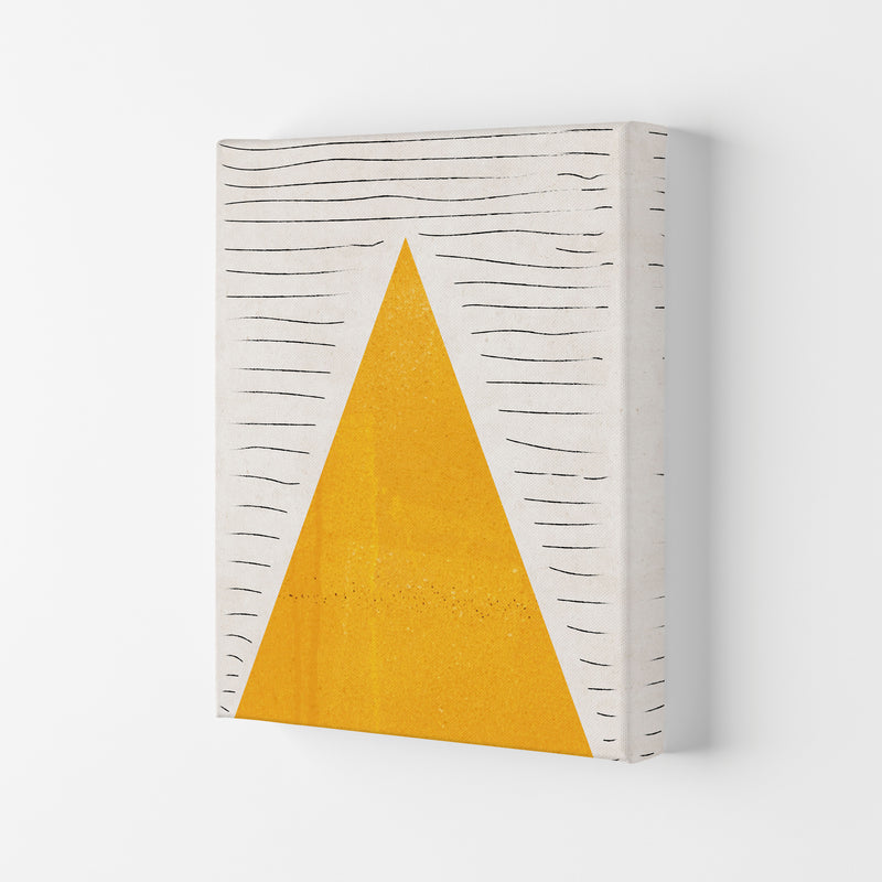 Mountains lines mustard Art Print by Pixy Paper Canvas