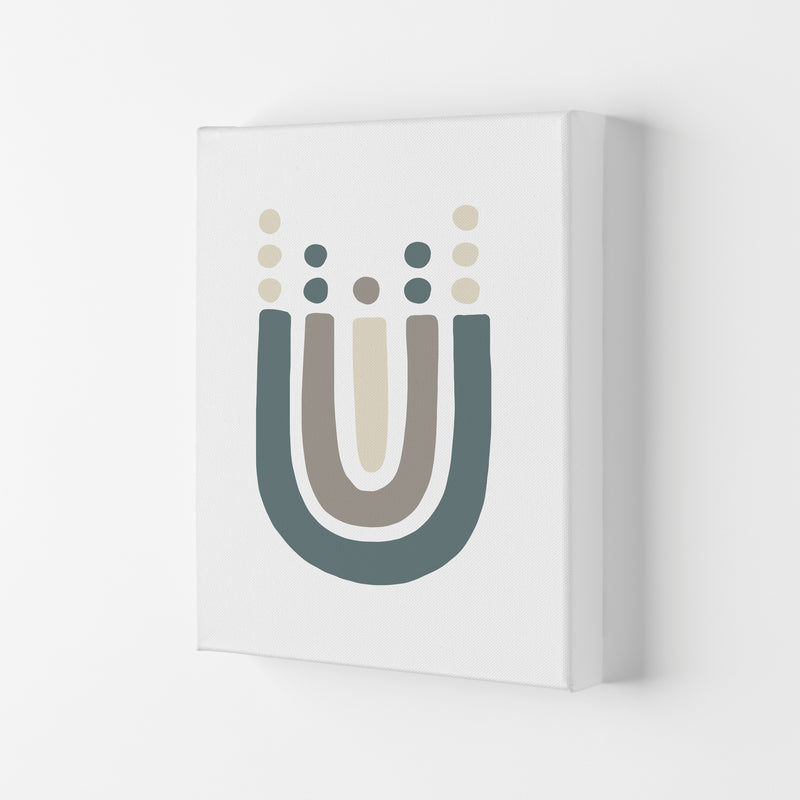 Inspired Upside Down Natural Rainbow White Art Print by Pixy Paper Canvas