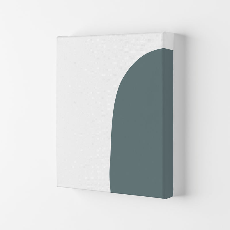 Inspired Teal Half Stone Right Art Print by Pixy Paper Canvas