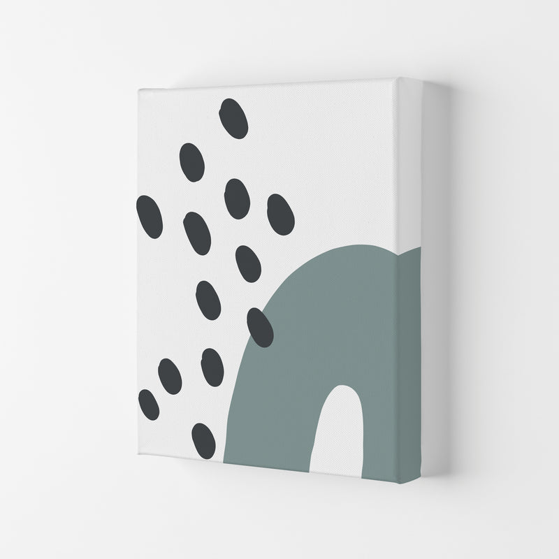 Inspired Teal Rainbow with Polka Art Print by Pixy Paper Canvas