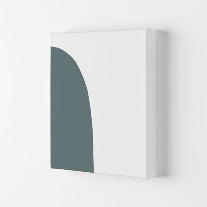 Inspired Teal Half Stone Left Art Print by Pixy Paper Canvas