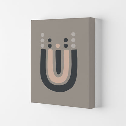 Inspired Upside Down Natural Rainbow Taupe Art Print by Pixy Paper Canvas