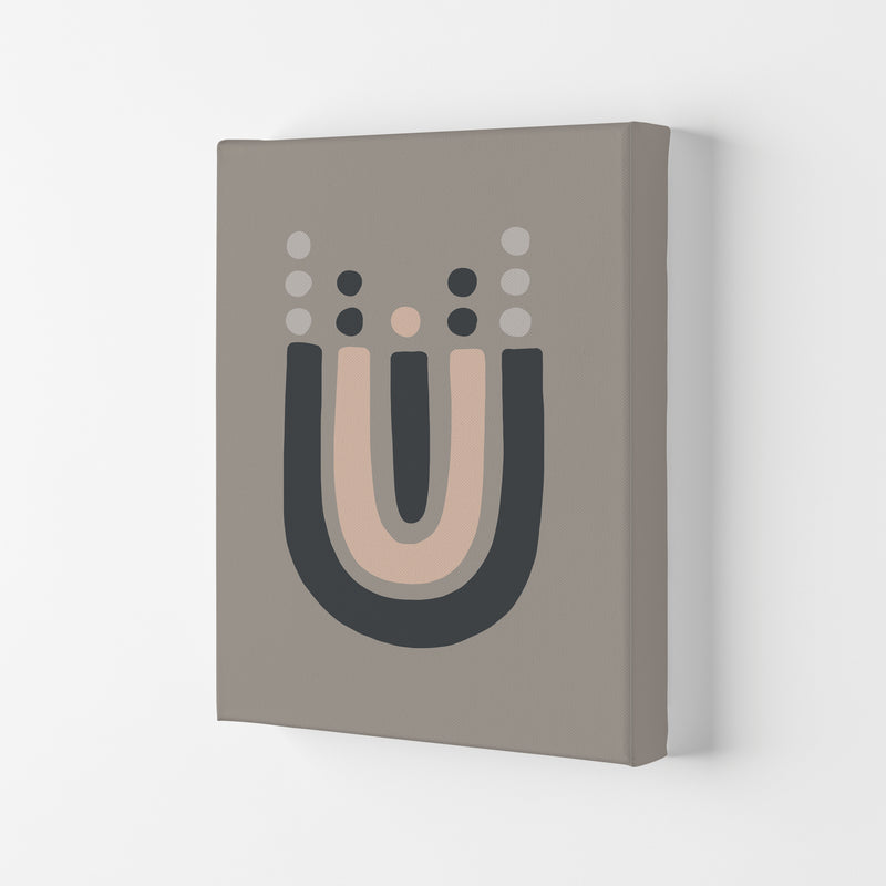 Inspired Upside Down Natural Rainbow Taupe Art Print by Pixy Paper Canvas