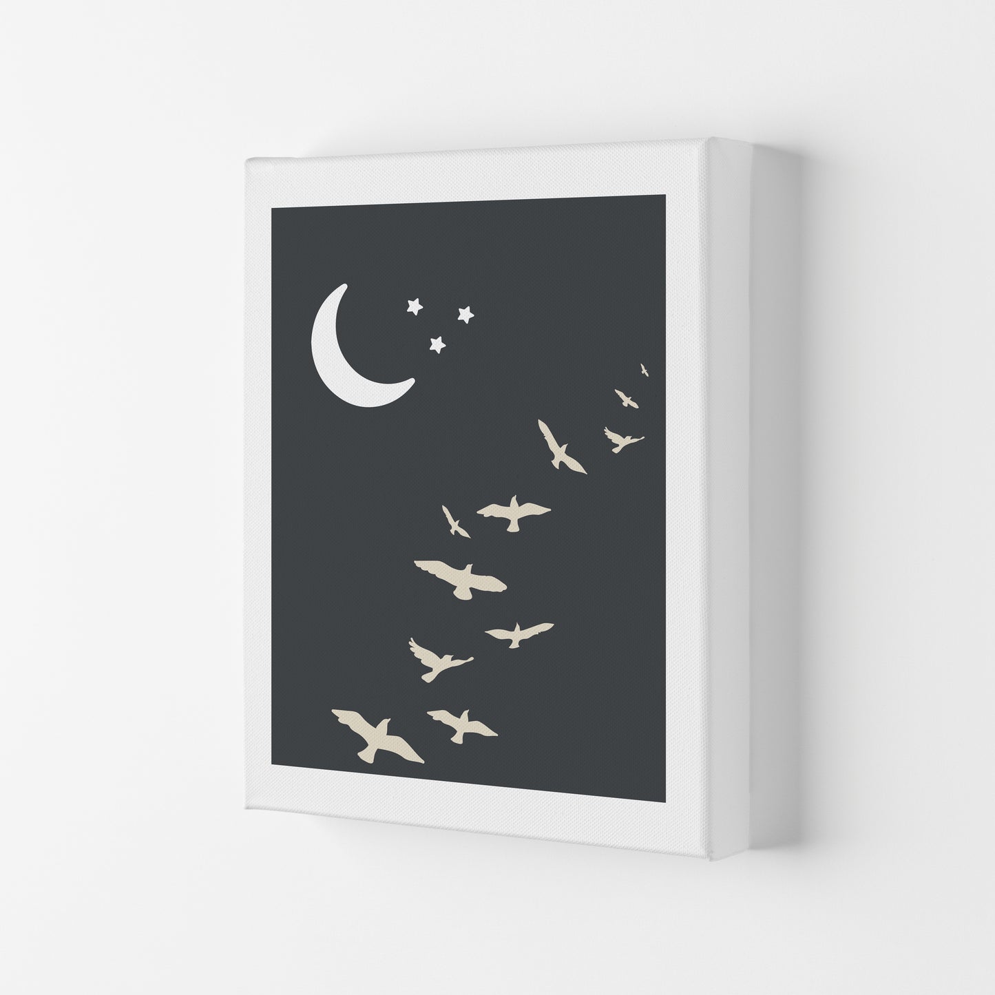 Inspired Off Black Night Sky Art Print by Pixy Paper Canvas