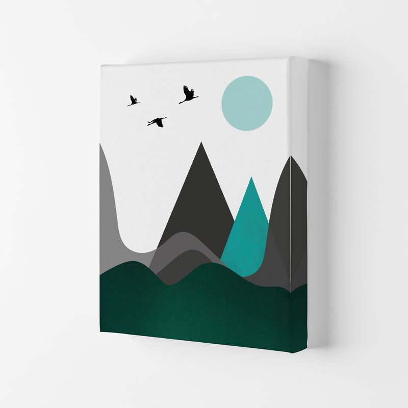 Hills and mountains emerald Art Print by Pixy Paper Canvas