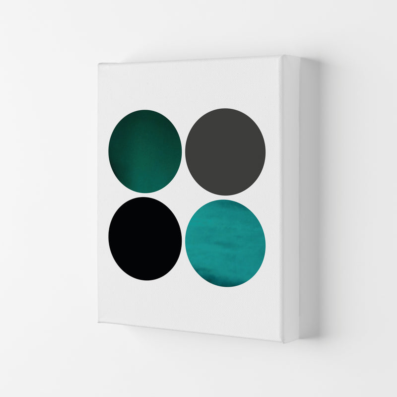 Circles Emerald Art Print by Pixy Paper Canvas