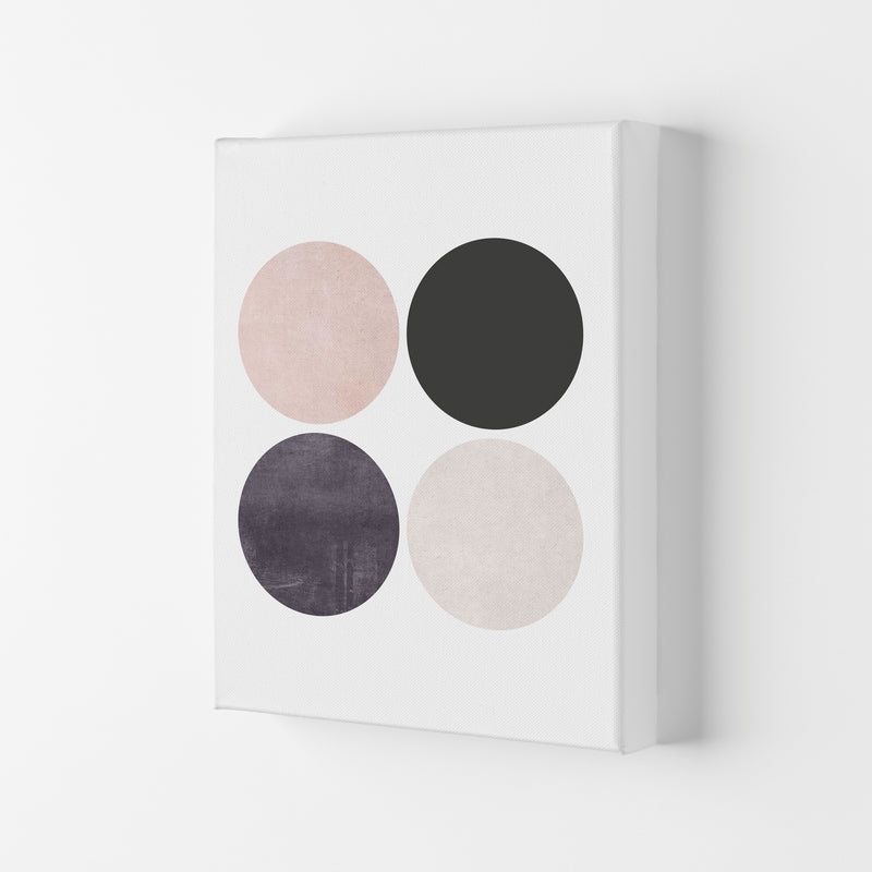Circles pink cotton Art Print by Pixy Paper Canvas