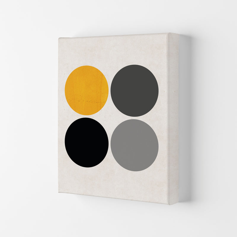 Circles Mustard Art Print by Pixy Paper Canvas