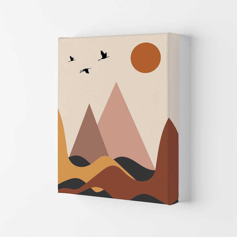 Autumn Mountains abstract Art Print by Pixy Paper Canvas